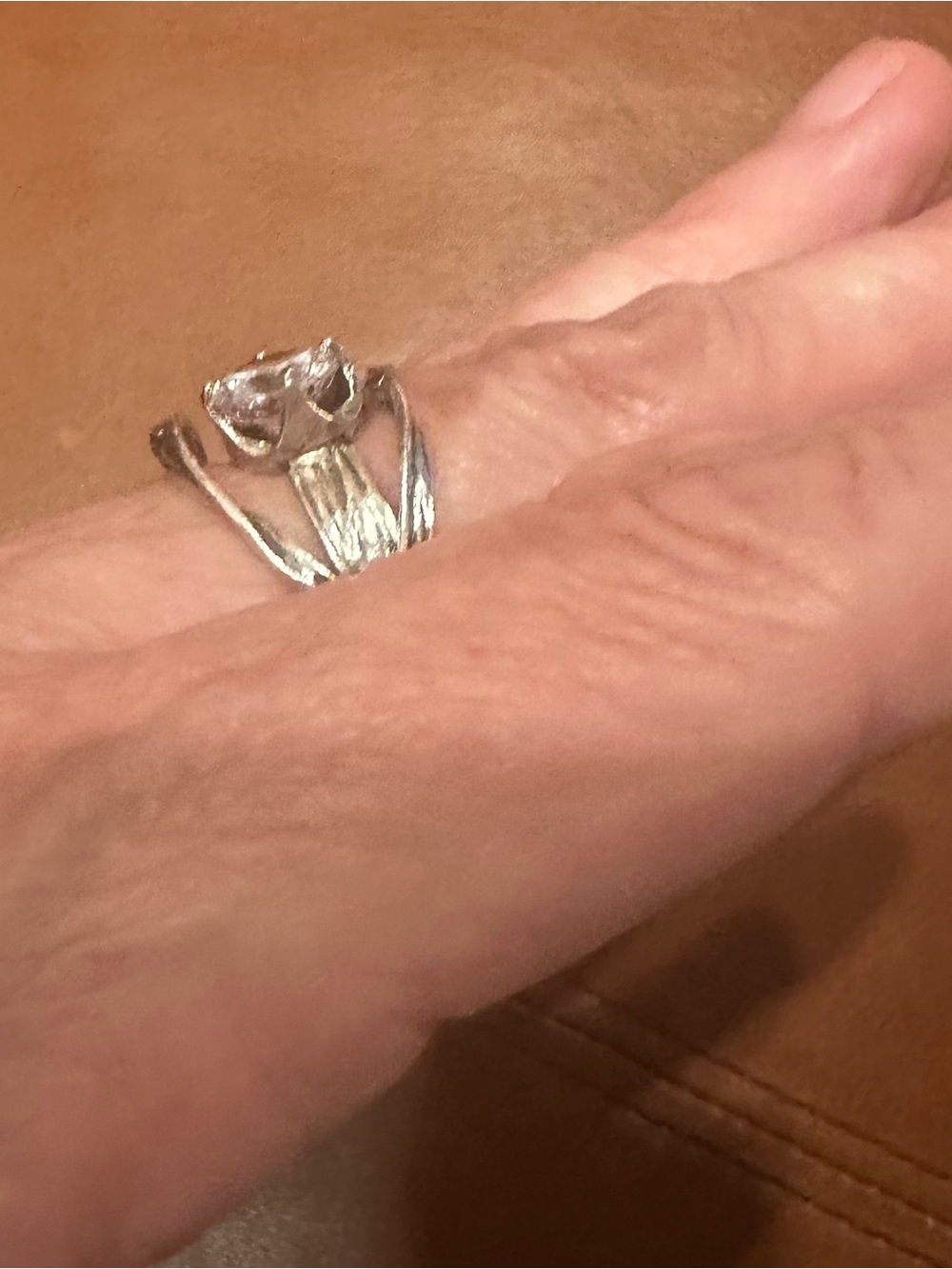 Vintage Silpada .925 Sterling Silver and Cz Ring sz 8 - Picture 11 of 14